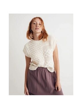 Madewell Cable-Knit Sleeveless Sweater Vest